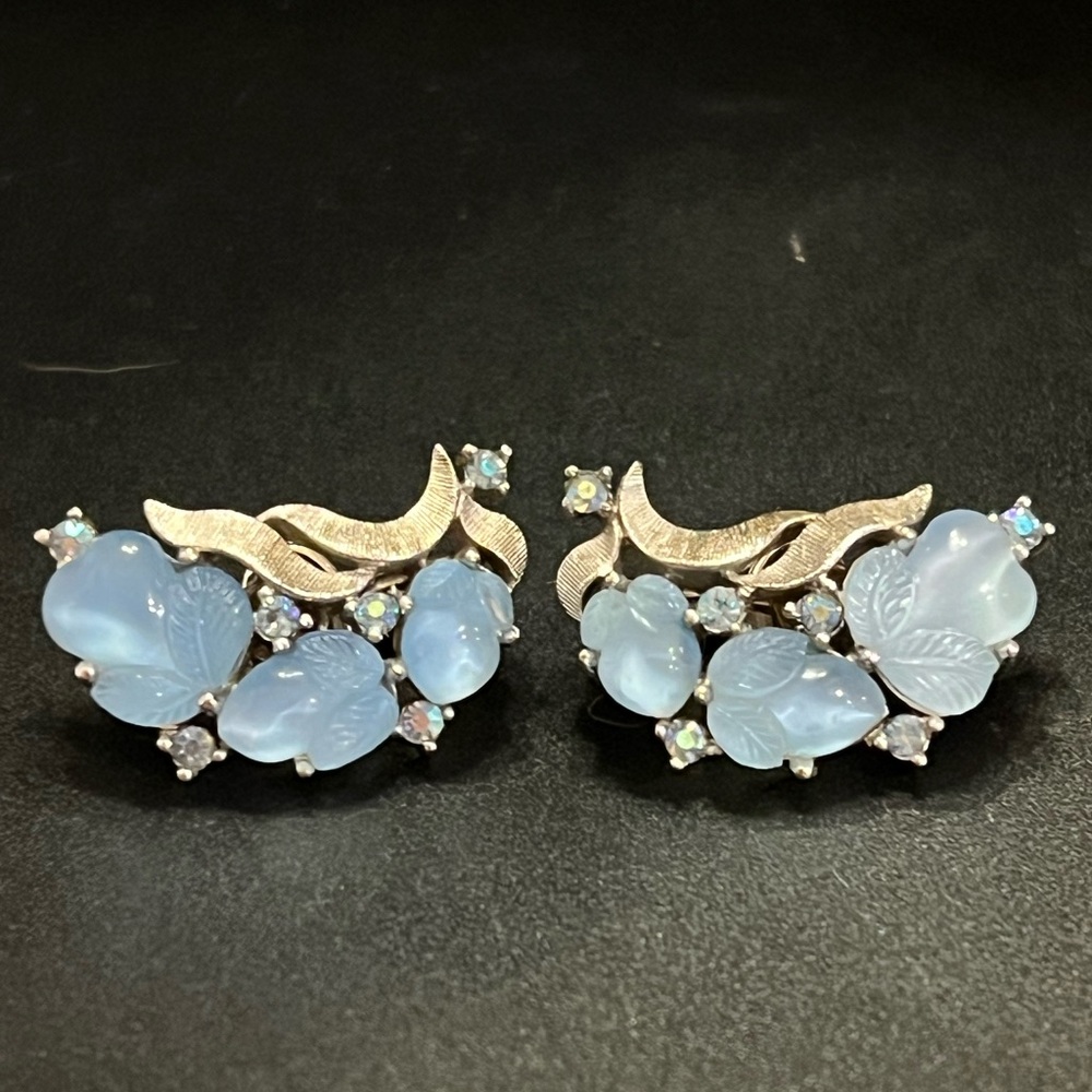 COPY - Trifari Alfred Philippe Fruit Salad Silvertone Clip Earrings